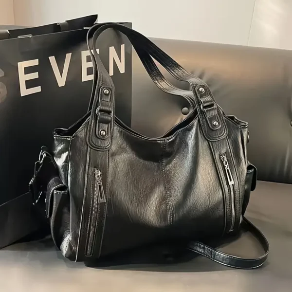 chic vintage inspired large capacity tote bag