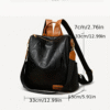 women stylish black crocodile texture backpack
