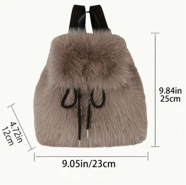 women elegant faux fur backpack
