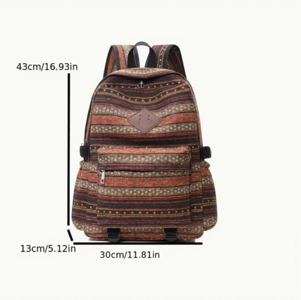 women ethnic style striped backpack