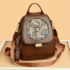 women fashionable brown large capacity lucky deer backpack