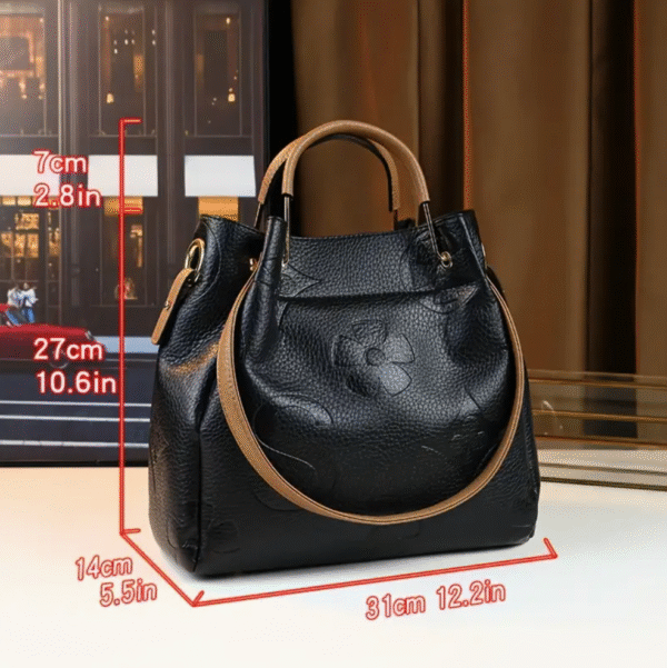 black diamond pattern handbag with adjustable strap