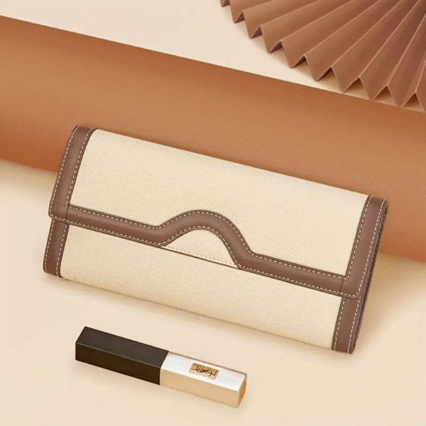 vintage women’s long wallet with wrist strap