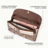 tribal pattern cowhide leather clutch women evening bag