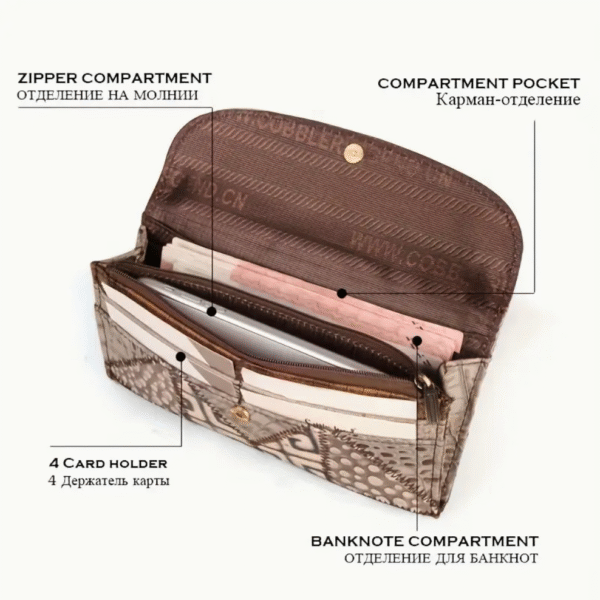 tribal pattern cowhide leather clutch women evening bag