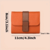 lychee pattern bi fold wallet orange & brown