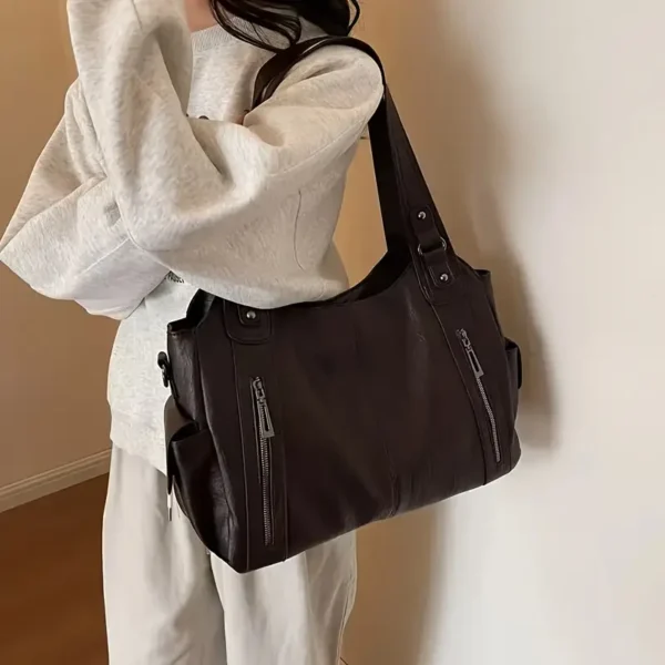 chic vintage inspired large capacity tote bag